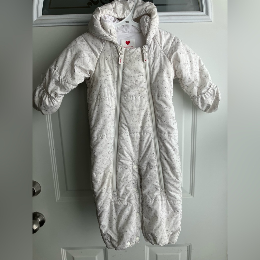 Reima bunting snowsuit convertible grey white 6-9 months